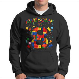 8 Year Old Boy Building Blocks Awesome At 8Th Birthday Hoodie - Thegiftio UK