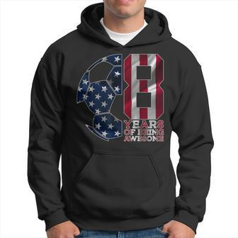 8 Years Of Being Awesome Soccer 8Th Birthday Hoodie - Thegiftio UK