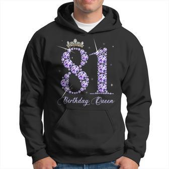 81 Year Old Its My 81St Birthday Queen Diamond Heels Crown Hoodie - Thegiftio UK