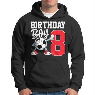 8Th Birthday For Boys Football Soccer Eight Year 8 Old Hoodie - Seseable