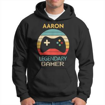 Aaron Name Personalized Legendary Gamer Hoodie - Monsterry