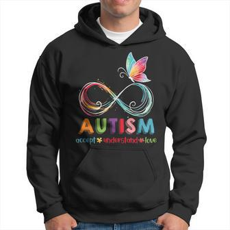 Accept Understand Love Infinity Butterfly Hoodie - Seseable