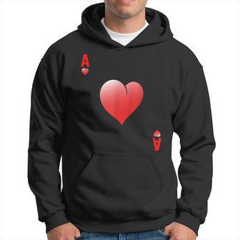 Ace Of Hearts Blackjack Poker Party Cards Family Cosplay Hoodie - Monsterry CA