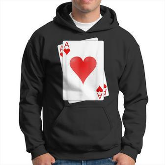 The Ace Of Hearts Playing Card Poker Player Hoodie - Monsterry CA