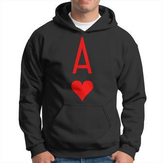 Ace Of Hearts Poker Black Jack Deck Of Cards Hoodie - Monsterry AU