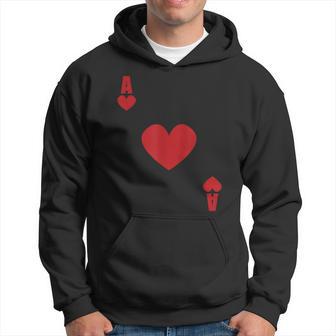 Ace Of Hearts Poker Card Blackjack Texas Holdem Poker Player Hoodie - Monsterry UK