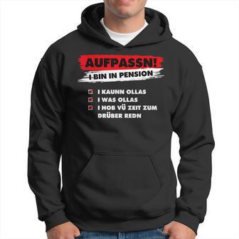 Achtung Ich Bin In Pension Ich Weiß Alles Hoodie - Seseable