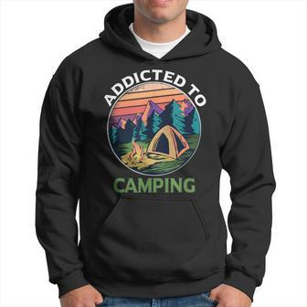 Addicted To Camping Camping Hoodie - Thegiftio UK