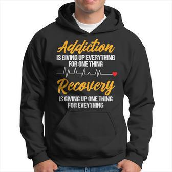 Addiction Recovery Sobriety Anniversary Aa Na Heartbeat Hoodie - Monsterry CA