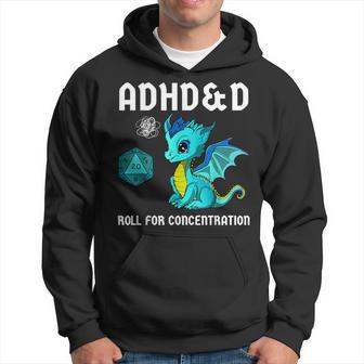 Adhd&D Roll For Concentration Cute Dragon Hoodie - Thegiftio