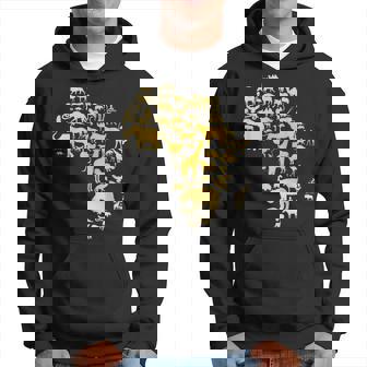 Africa Animal Map Silhouette African Hoodie - Thegiftio
