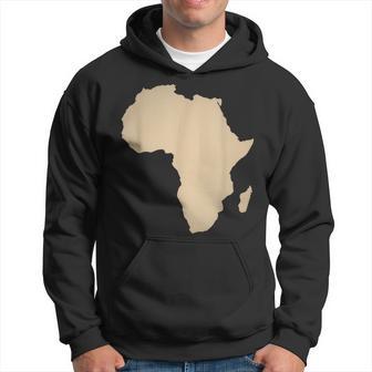 Africa Beige Tan African Continent Map Top Hoodie - Monsterry AU