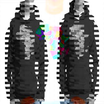 Africa Map With Boundaries And Countries Names Hoodie - Monsterry