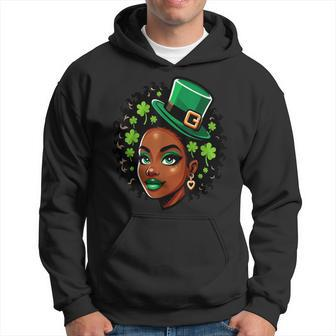 African American Female Leprechaun Black St Patrick's Day Hoodie | Mazezy