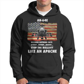 Ah-64E Apache Helicopter Military And Veteran Vintage Flag Hoodie - Monsterry UK