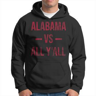 Alabama Vs All Y'all Vintage Weathered Southerner Hoodie - Monsterry