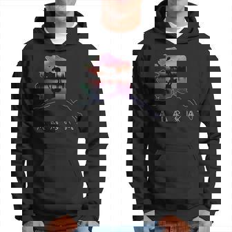 Alaskan Moose Aurora Borealis Alaska State & Landscape Hoodie - Thegiftio UK