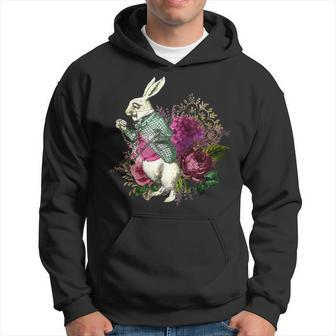 Alice Wonderland Rabbit Pocket Watch Hoodie - Seseable