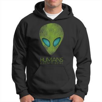 Alien Humans Aren't Real Cute Ufo Hoodie - Thegiftio UK