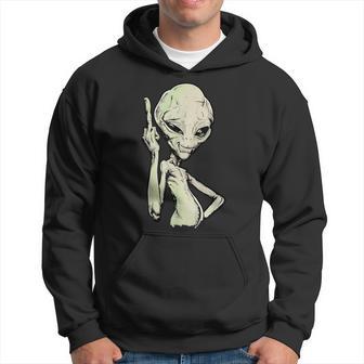 Alien Middle Finger Adult Humor Hoodie - Thegiftio UK