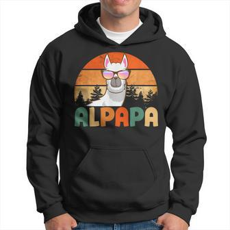 Alpapa Alpaca Llama Fan Lover Father's Day Daddy Papa Hoodie - Thegiftio UK