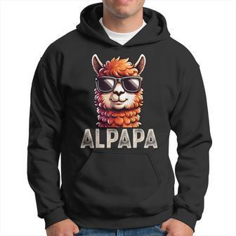 Alpapa Alpaca Lama Father's Day Dad Saying Father's Day Hoodie - Seseable
