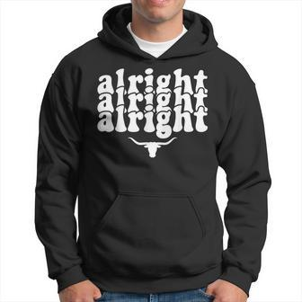 Alright Alright Alright Texas Pride State Usa Longhorn Bull Hoodie - Monsterry