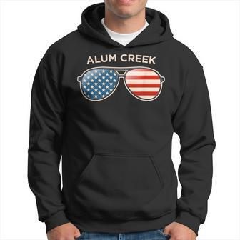 Alum Creek Tx Vintage Us Flag Sunglasses Hoodie - Monsterry DE