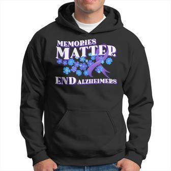 Alzheimer Awareness And Purple Ribbon & Forget Me Nots Hoodie - Thegiftio UK