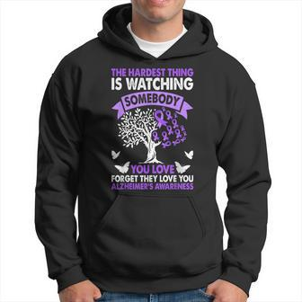 Alzheimer's Awareness Love Support Purple Ribbon Month Hoodie - Monsterry CA