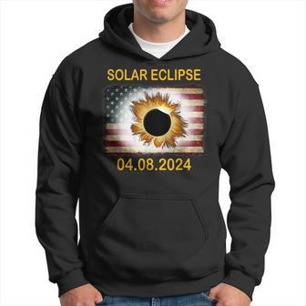 America Totality 04 08 24 Total Solar Eclipse 2024 Usa Flag Hoodie - Monsterry CA