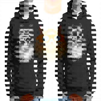 America Totality Solar Eclipse 2024 Cute Ragdoll Cat Hoodie - Seseable
