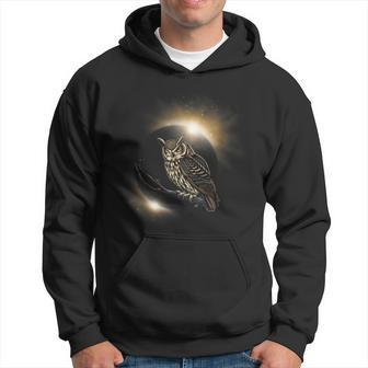 America Totality Total Solar Eclipse 2024 Moon Owl Hoodie - Seseable