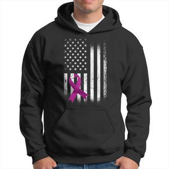 American Flag Alzheimer's Disease Awareness Hoodie - Monsterry DE