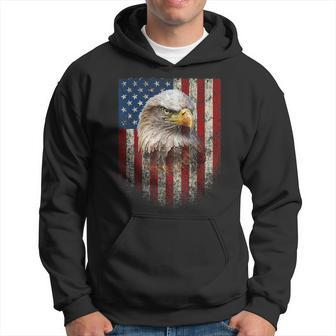 American Flag Bald Eagle Patriotic Red White Blue Hoodie | Mazezy UK