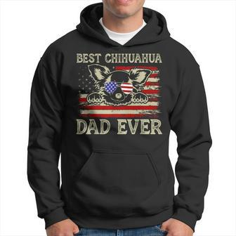 American Flag Best Chihuahua Dad Ever Dog Lovers Fathers Day Hoodie - Thegiftio UK