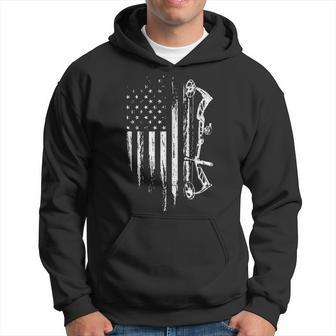 American Flag Bowhunting Bow Archery For Deer Hunter Hoodie | Mazezy