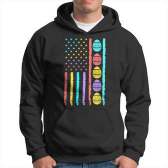 American Flag Happy Easter Egg Hunting Patriotic Easter Day Hoodie | Mazezy CA