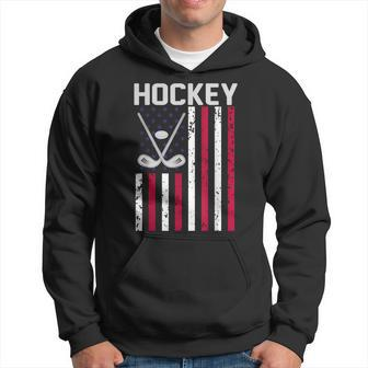 American Flag Hockey Apparel 4Th July Boys Father's Day Hoodie - Monsterry AU