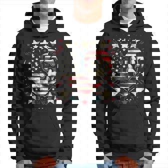 American Flag Patriotic Dog And Cat Paw 4Th Of July Hoodie | Mazezy