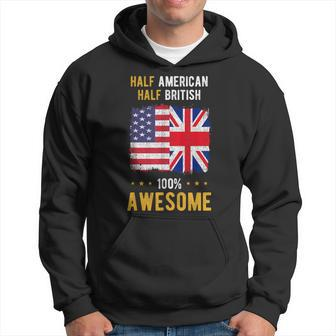 American Great Britain Flag Half American Half British Hoodie - Thegiftio UK