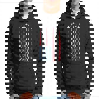American Patriotic Fighter Jets Usa Flag 4Th Of July Hoodie - Seseable