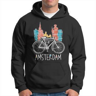Amsterdam Retro Bike Holland Vintage Hoodie - Thegiftio UK