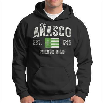 Añasco City In Puerto Rico Est 1733 Puerto Rico Flag Hoodie - Thegiftio UK