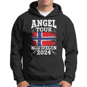 Angel Tour Norway 2024 Fishing Team Norway Flag Angler Hoodie - Seseable