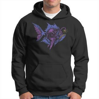 Anglerfish Deep Sea Creatures Sea Monster Angler Fish Hoodie - Monsterry