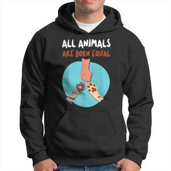 All Animals Are Born Equal Equality For Everyone Hoodie - Monsterry AU