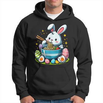 Anime Easter Bunny Eating Ramen Noodles With Easter Eggs Hoodie - Seseable