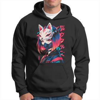 Anime Manga Cyberpunk Aesthetic Techwear Harajuku Kitsune Hoodie - Geschenkecke