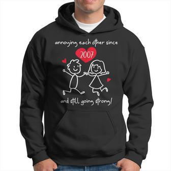 Annoying Each Other Since 2007 Couples Wedding Anniversary Hoodie | Mazezy UK